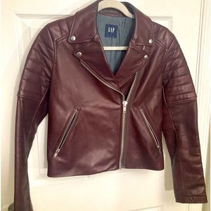 Gap genuine cow leather vintage biker